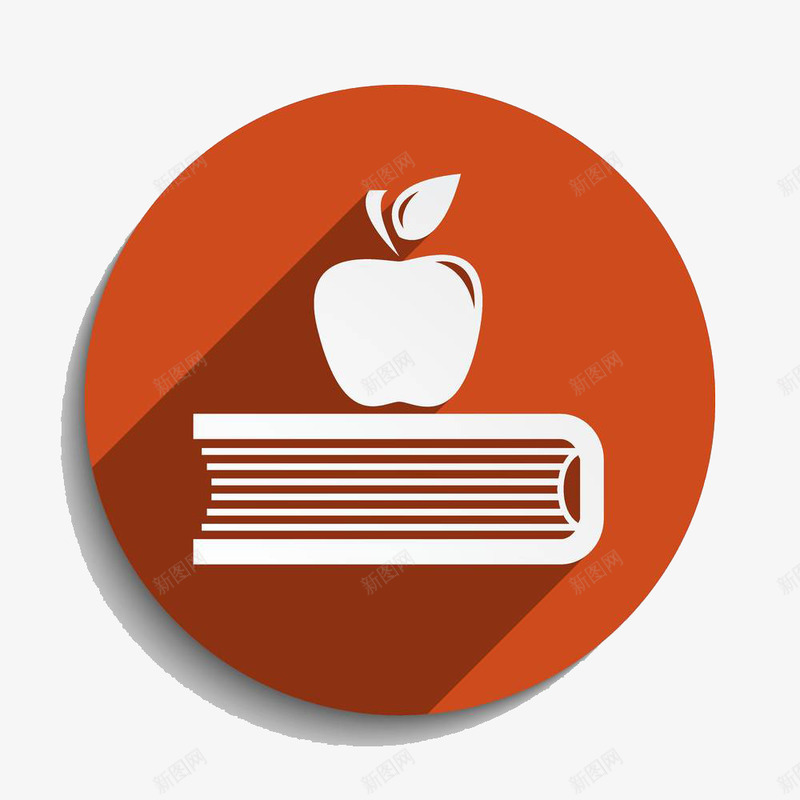 书籍logo图标png_新图网 https://ixintu.com 书籍logo 标志 标识 橙色标签 立体图标 苹果装饰