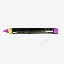 卡通紫色眼线笔简图素材
