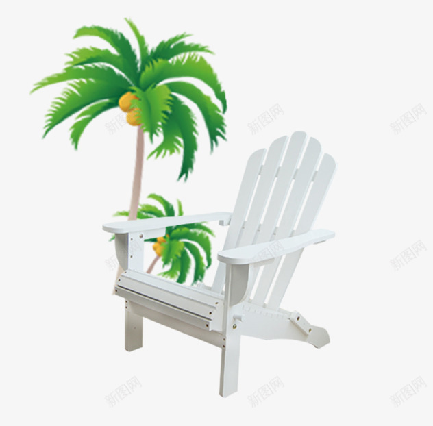 海滩上的长椅椰子树png免抠素材_新图网 https://ixintu.com 树木 椰树 长椅