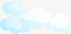 漂浮云朵蓝色卡通云彩高清图片
