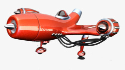 红色的飞机模型素材