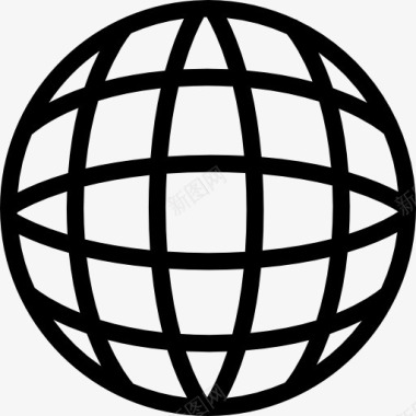 地球网格圈图标图标
