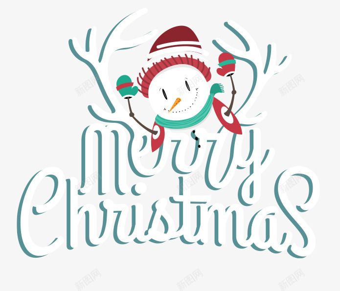 圣诞快乐png免抠素材_新图网 https://ixintu.com 圣诞免抠素材库 圣诞免费图片 圣诞图片 圣诞素材 圣诞节 圣诞透明素材 白色 雪人 麋鹿角
