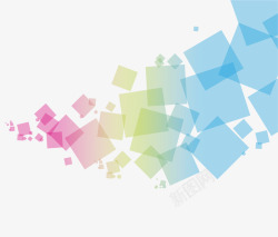 炫彩方块矢量图素材