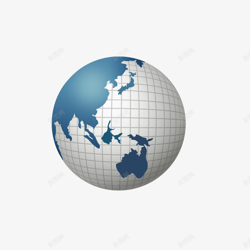 白色网格地球仪png免抠素材_新图网 https://ixintu.com 地图 地球仪 旅行 网格 观测