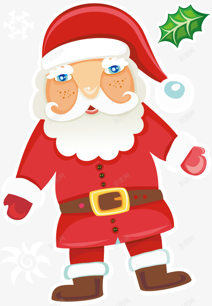 彩绘圣诞节装饰元素png免抠素材_新图网 https://ixintu.com merrychristmas 圣诞老人 圣诞节元素