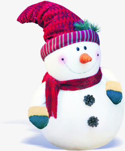 创意效果造型带帽子的雪人素材