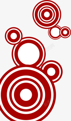 红色圆圈图案素材
