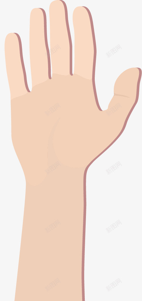 一个粉色的手掌矢量图ai免抠素材_新图网 https://ixintu.com 五个 卡通 手指 手掌 男人 白色 立体 粉色 背景 矢量图
