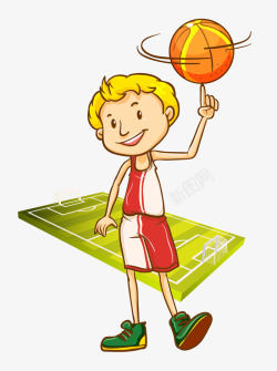 手绘篮球比赛卡通手绘学校篮球比赛图标高清图片