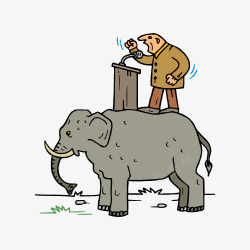 大象和人素材