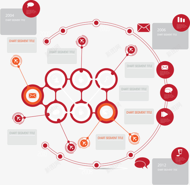 红色连接图矢量图ai免抠素材_新图网 https://ixintu.com 信封 商务连接图 对话框 红色连接图 连接图 矢量图