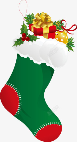 蝴蝶结袜子简约圣诞节礼物矢量图高清图片