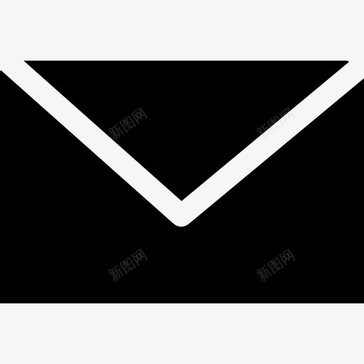 电子邮件黑信封型图标png_新图网 https://ixintu.com 信封 接口 符号 象征 邮件 黑