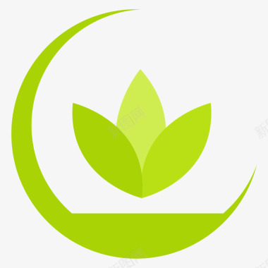 logo抽象花草保护环境图标图标