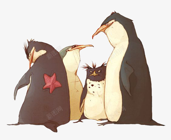 卡通小企鹅png免抠素材_新图网 https://ixintu.com 企鹅 动物 北极 卡通 插画 搞怪