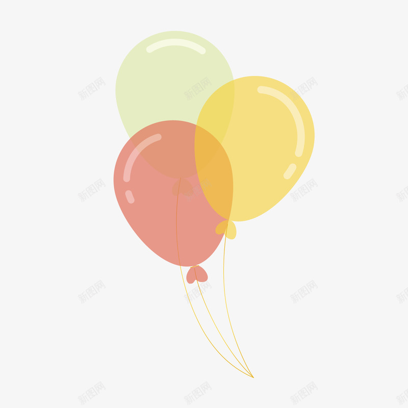 黄红绿色漂浮的气球png免抠素材_新图网 https://ixintu.com 日常 气球 漂浮气球 红色 绿色 黄色