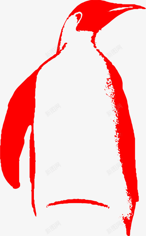 红色的企鹅png免抠素材_新图网 https://ixintu.com 企鹅 卡通企鹅 红色企鹅 红色的企鹅