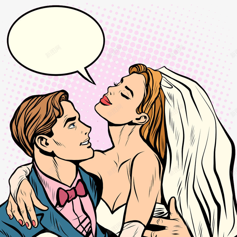 结婚的卡通人物png免抠素材_新图网 https://ixintu.com 人物 卡通 女人 婚礼 婚纱 男人 西方风格