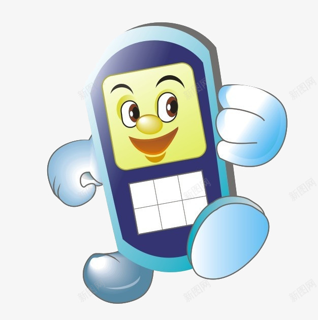 卡通电话png免抠素材_新图网 https://ixintu.com 卡通卖手机 手机君 手机模型 手机玩具