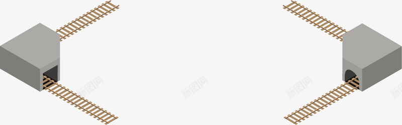 隧道矢量图ai免抠素材_新图网 https://ixintu.com 木质 火车 隧道 矢量图
