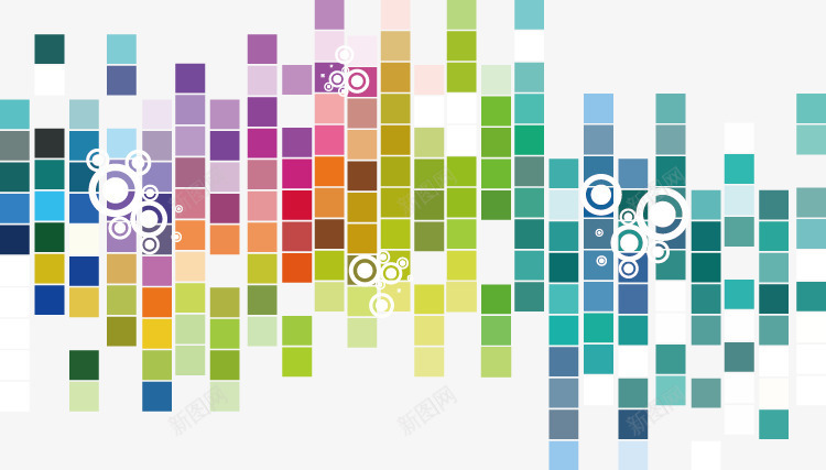 炫彩抽象元素矢量图ai免抠素材_新图网 https://ixintu.com 动感 彩色的小格子 抽象 炫彩 矢量图