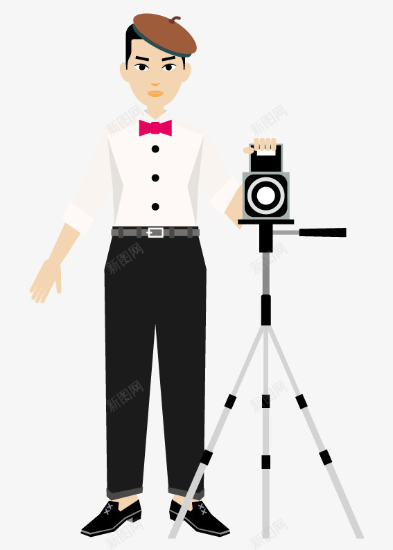 摄像机和卡通男人png免抠素材_新图网 https://ixintu.com 人物 卡通 录制 拍摄 摄影师 摄影机 简图