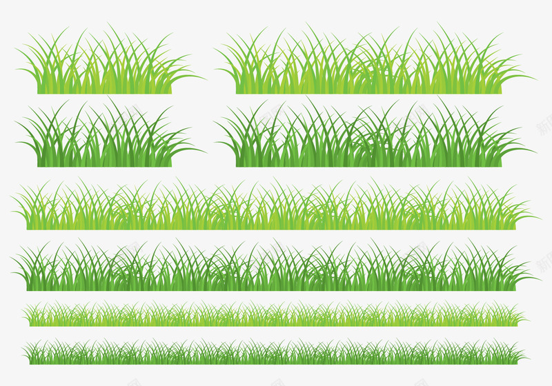 小草装饰png免抠素材_新图网 https://ixintu.com 一排排 卡通 小草 手绘 简图 绿色的 芒草 装饰 鲜嫩的小草