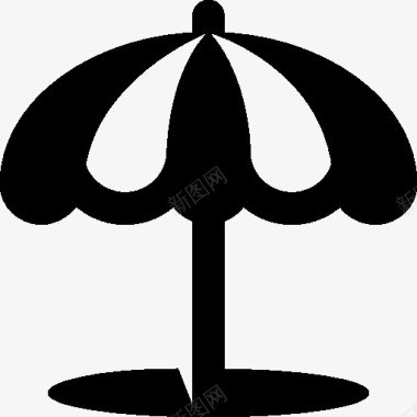 旅游海滩伞图标图标