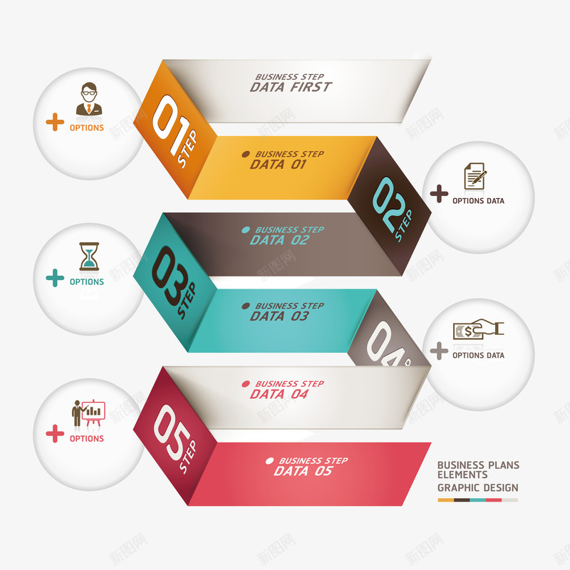 彩色标签信息图表矢量图图标ai_新图网 https://ixintu.com 3D图表 ppt图表 商务金融 图标 地图 彩色标签 数字 现代商务 立体图表 网页图表 矢量图