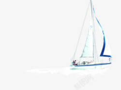 创意摄影白色的帆船素材