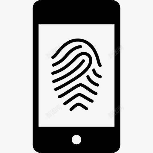 指纹图像在手机图标png_新图网 https://ixintu.com 手机 技术 指纹 指纹扫描 移动电话