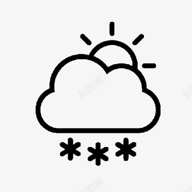 雪的天气符号图标图标