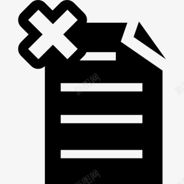 删除文件符号纸张文本图标图标