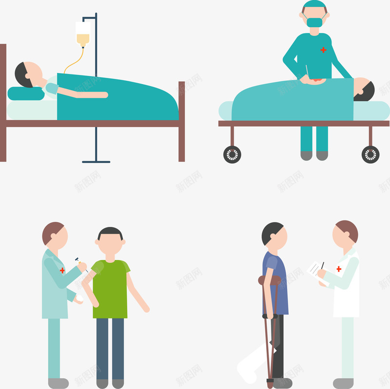 手绘医务工作者png免抠素材_新图网 https://ixintu.com 医务工作者 医生 医疗 扁平 手绘 看病