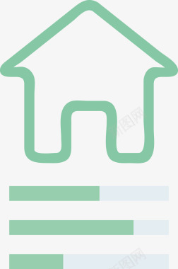 绿色房子能源标图标图标