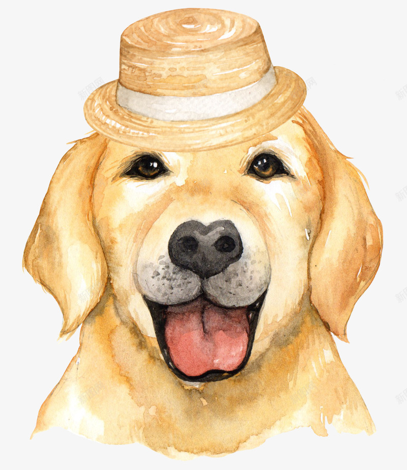 卡通手绘可爱的狗png免抠素材_新图网 https://ixintu.com 创意 动漫动画 卡通手绘 可爱的狗 张大嘴巴笑的狗 简约 黄色