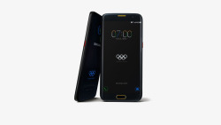 edge黑色曲屏素材黑色奥运手机三星S7高清图片