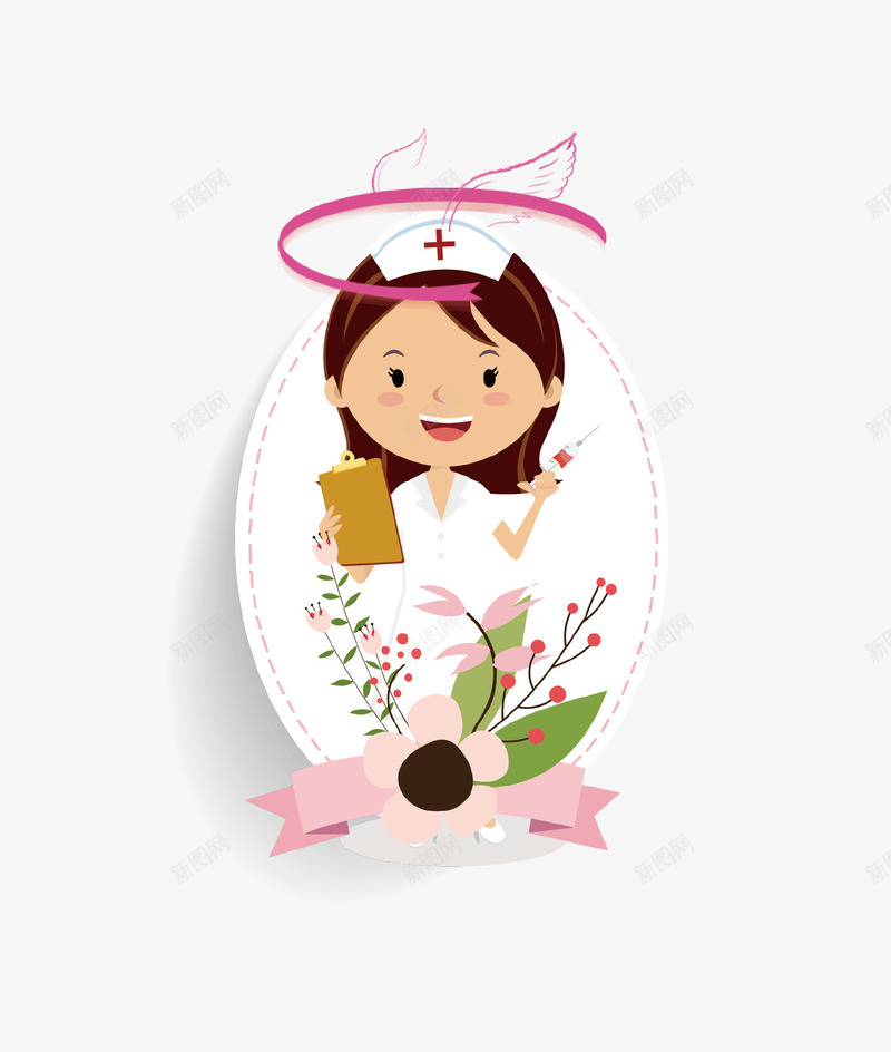卡通手绘创意护士图标psd_新图网 https://ixintu.com 卡通 国际护士节 图标 感恩 护士 护士漫画 漂亮护士 白衣天使 花朵