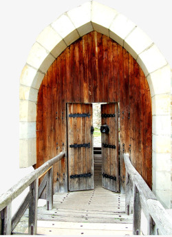 木质拱门复古木门高清图片