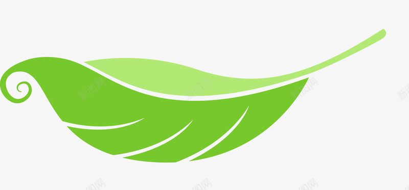 绿色树叶环保标志png免抠素材_新图网 https://ixintu.com 标志 树叶 环保 绿色