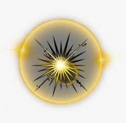 星球光圈黄色环形光效高清图片