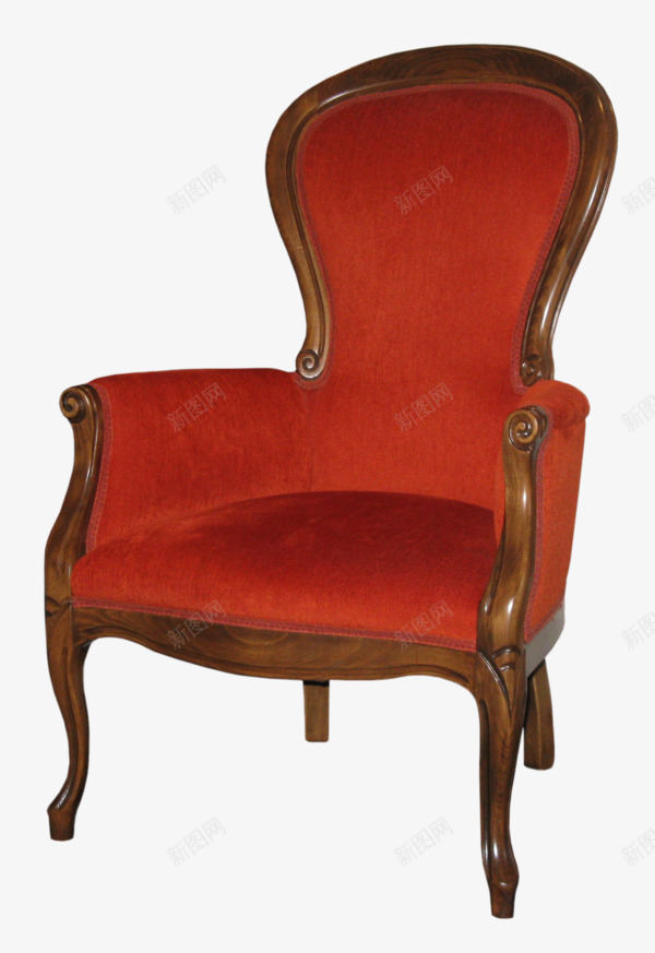 椅子复古欧式红色png免抠素材_新图网 https://ixintu.com 复古 椅子 欧式 红色