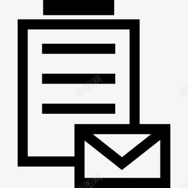 便条纸和电子邮件信封图标图标