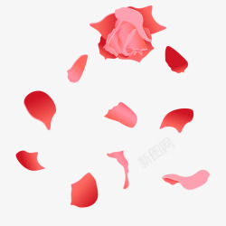 鼠绘玫瑰花花瓣素材