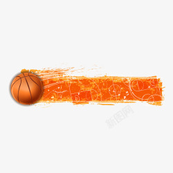 篮球运动效果矢量图素材