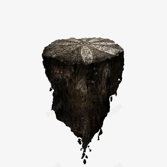 小山png免抠素材_新图网 https://ixintu.com 创意小山 漂浮的小山 漂浮的石块 石块 黑色石块