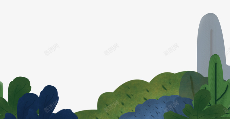 彩绘植物草丛png免抠素材_新图网 https://ixintu.com 小草 彩绘 彩色 手绘 树木 植物 花卉 草丛