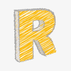 线条创意R标志素材