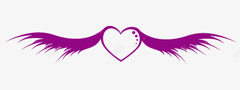 爱心心形元素png免抠素材_新图网 https://ixintu.com PS笔刷 底纹 心形 爱心 笔刷 素材 紫色 翅膀 花纹